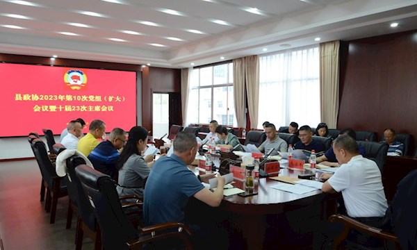 县政协召开2023年第10次党组（扩大）会议 暨十届23次主席会议